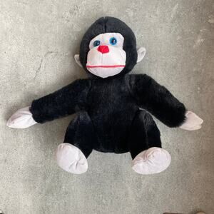 World Plush, Inc. Black Chimp Ape w/ Blue Eyes Super Soft & Clean